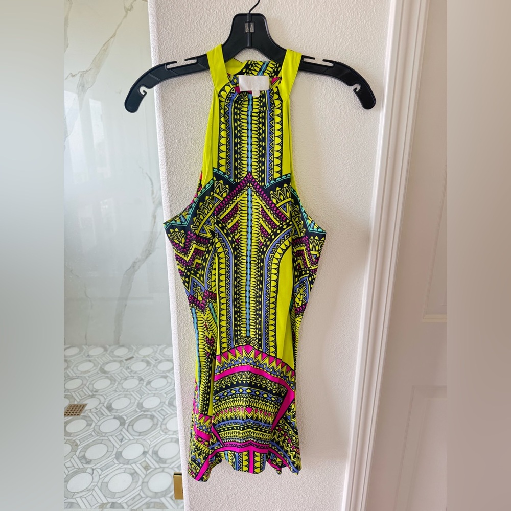 Alexis Yellow print Dress Small